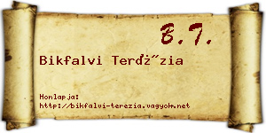 Bikfalvi Terézia névjegykártya